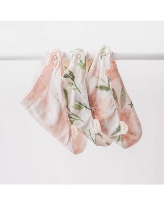 Parker Floral Muslin Bib Set, 3 Pack - Ages 0-36 Months