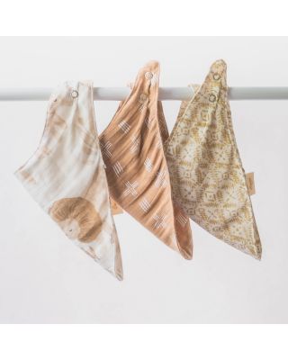 Kendi Safari Muslin Bib Set, 3 Pack - Ages 0-36 Months