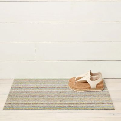 Skinny Stripe Shag Doormat, 18" x 28"