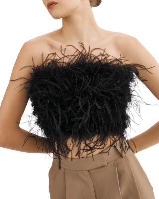 LAMARQUE - Zaina Feather Bustier Top