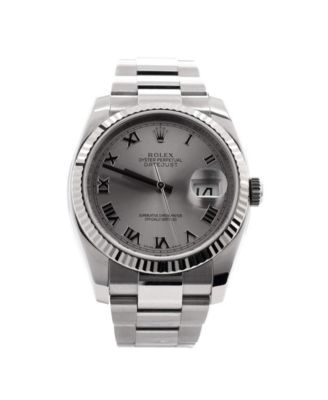 Pre-Owned Rolex - Oyster Perpetual Datejust Automatic Watch in Stainless Steel and White Gold 36mm