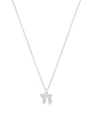 Meira T 14K White Gold Diamond Chai Necklace, 0.06 ct. t. w.
