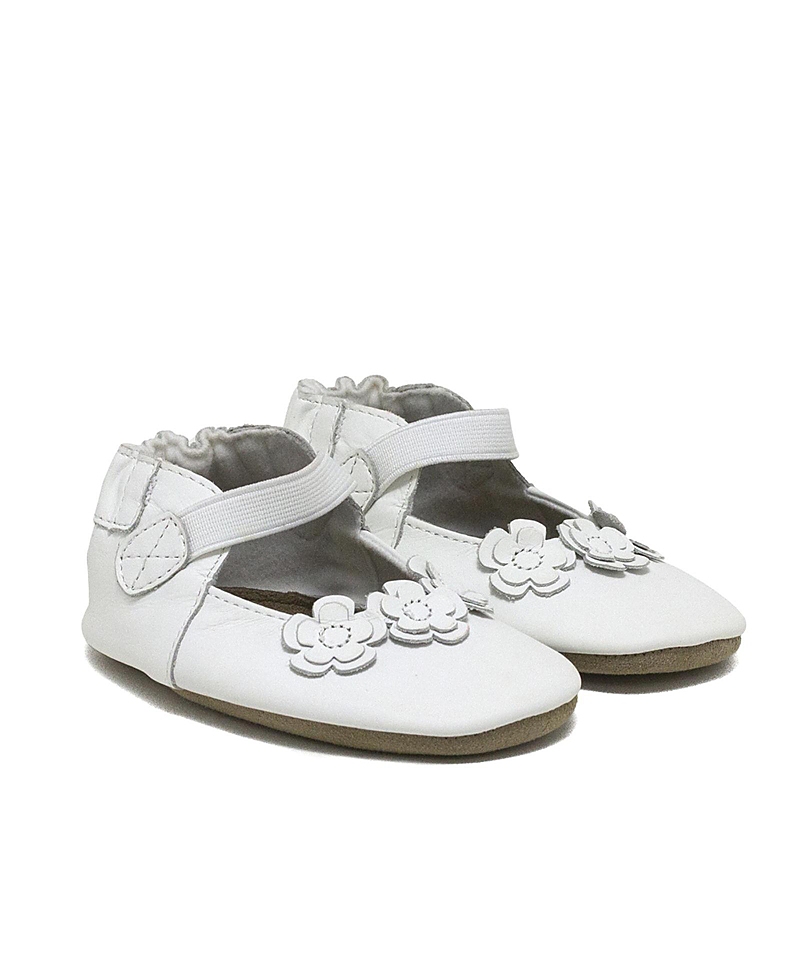Robeez Girls' Briana Soft Sole Boots in White - Baby