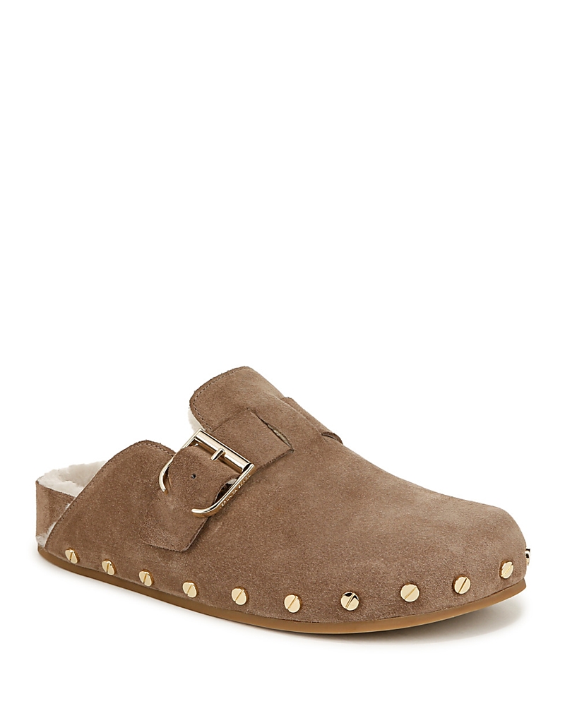 Veronica Beard Fern 2 Genuine Shearling Clog In Taupe