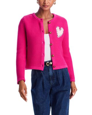 AQUA - Heart Patch Cardigan - Exclusive