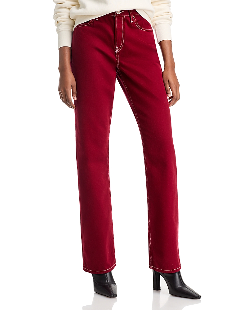Re/Done The Standard High Rise Straight Jeans in Currant