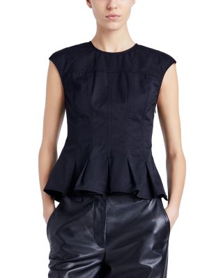 Proenza Schouler White Label - Cap Sleeve Peplum Top