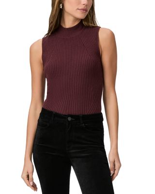 PAIGE - Fidelia Ribbed Mock Neck Tank