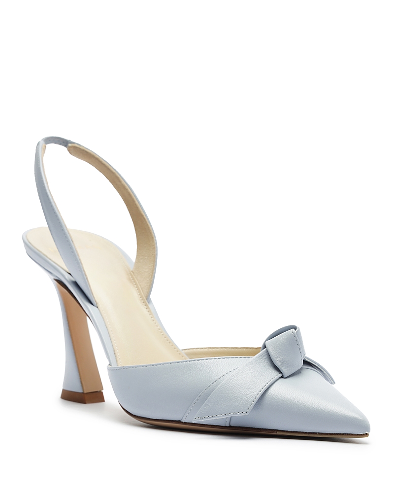 Alexandre Birman Clarita Bell Slingback Leather Sandals In Serene Blue