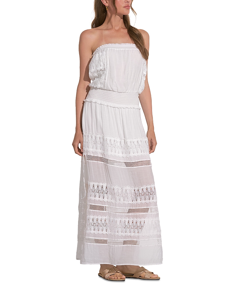 Elan Lace Strapless Cover-up Maxi Dress In White | ModeSens Elan Lace Strapless Cover-up Maxi Dress In White | ModeSens