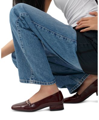 Women's Debbi Square Toe Buckle Detail Flats