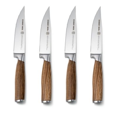 Cutlery Zebra Wood 4-Pc. Jumbo Steak Knife Set