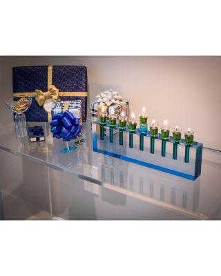 Oil Menorah Navy Blue 