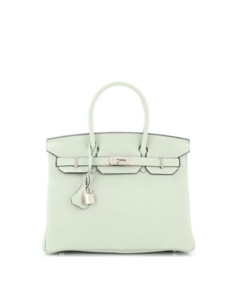 Pre-Owned Hermes Birkin 30 Handbag Grey Togo with Palladium Hardware