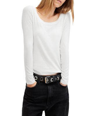 Rina Long Sleeved Scoop Neck Tee