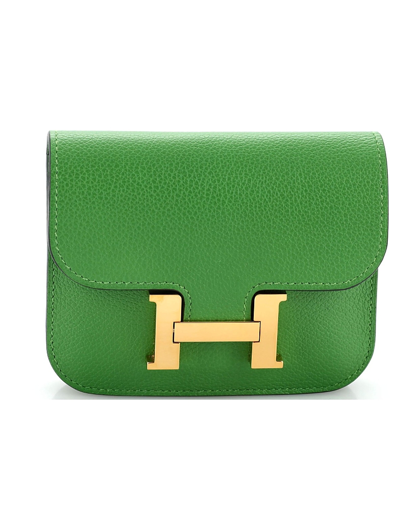 Pre-Owned Hermes Constance Slim Wallet Evercolor