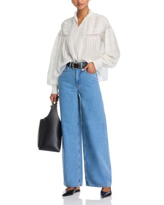 Bilbao High Rise Wide Leg Jeans in Royal