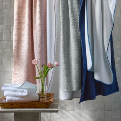 Athena Cotton Sculpted Greek Key Hand Towel