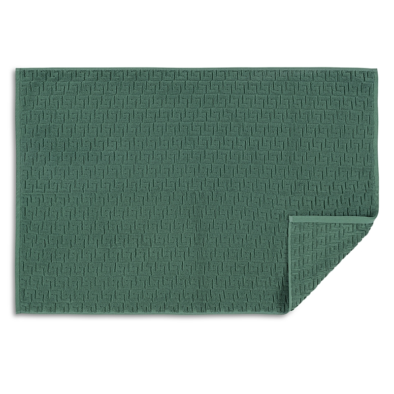 Matouk Athena Cotton Sculpted Greek Key Tub Mat In Jade