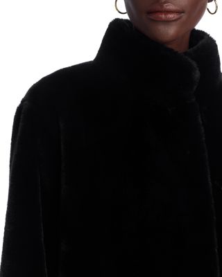 Faux Fur Snap Front Jacket