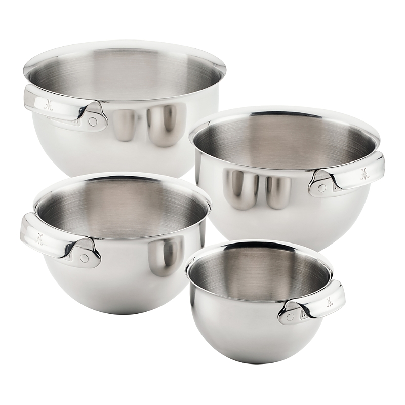 Hestan Stainless Steel Mixing Bowls, Set Of 4 In Silver