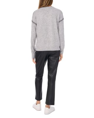 V Neck Whipstitch Sweater