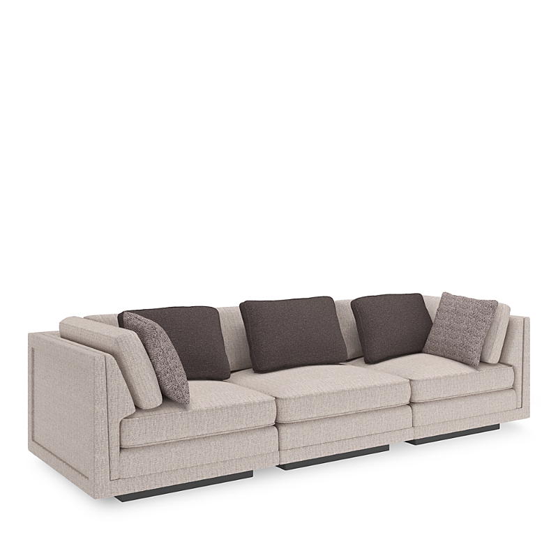 Caracole Fusion 3 Piece Sectional In Black/beige