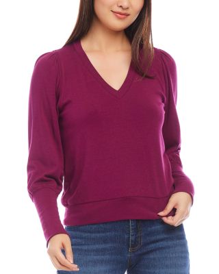 Karen Kane V Neck Bishop Sleeve Tee