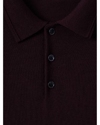 Trafford Merino Wool Regular Fit Long Sleeve Polo Shirt