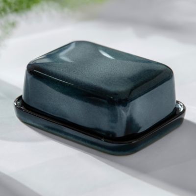 Lave Gris Covered Butterdish