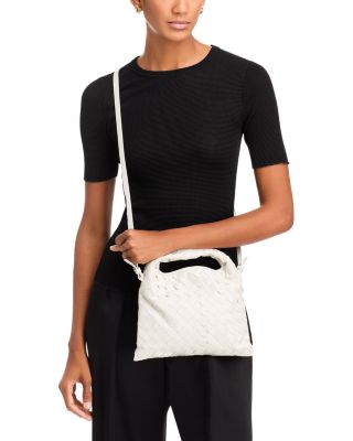 Mini Hop Intrecciato Leather Shoulder Bag