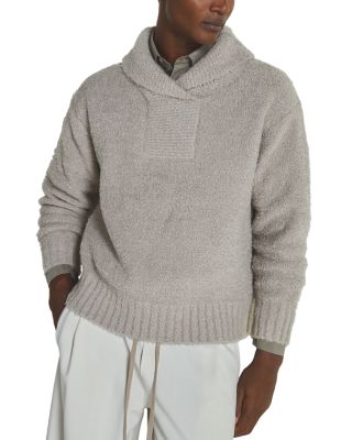 REISS - x Les 100 Ciels Unisex Noah Boucle Shawl Collar Jumper