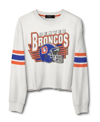  Women's NFL Denver Broncos Kickoff Crop Crew Fleece Sweatshirt