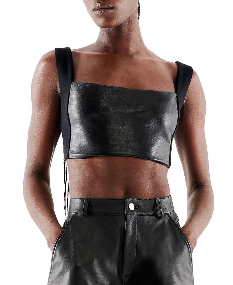 As by Df Hailey Recycled Leather Bralette