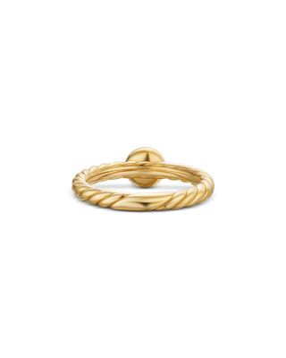 Petite Cable Ring in 18K Yellow Gold with Center Diamond, 2.8mm