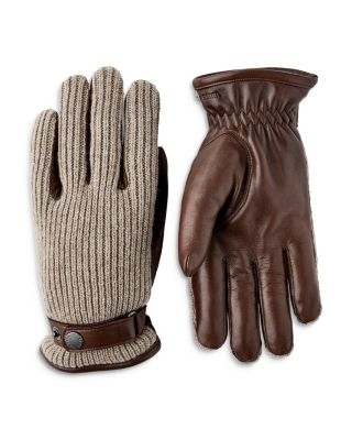 Christopher Leather & Knit Gloves
