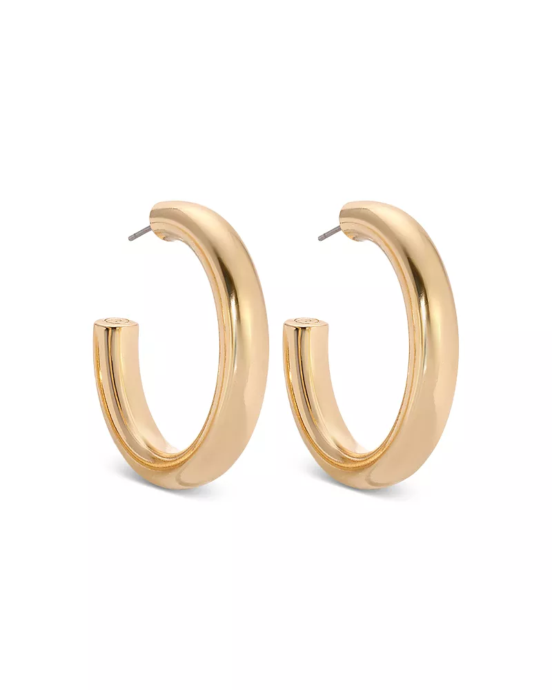 Ettika Medium Thick Classic Hoop Earrings