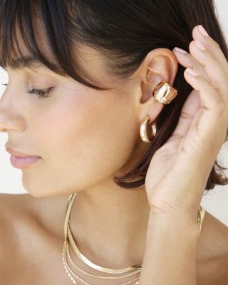 Scattered Crystal Single Chunky Ear Cuff  