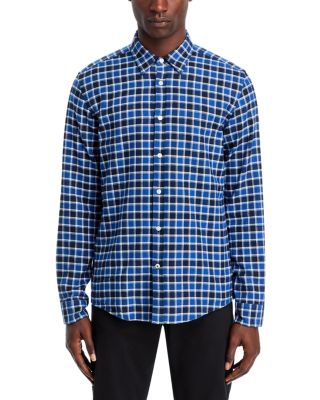 Cotton Check Slim Fit Button Down Shirt