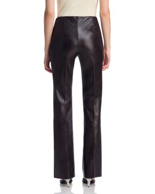 Textured Faux Leather Pants