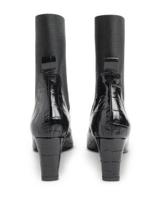 Women's Darla Croc Heeled Boots