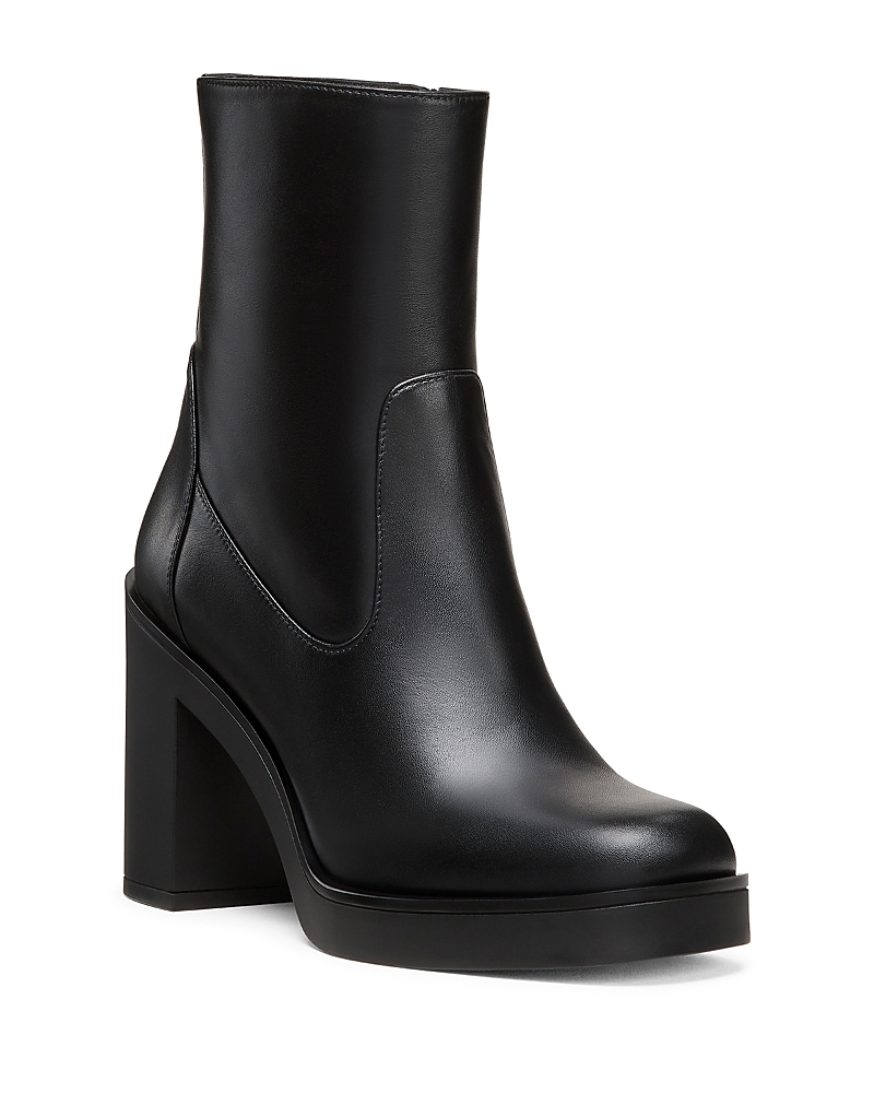 Stuart Weitzman Women's Bethenny 80 Block Heel Booties In Black