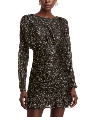 AQUA - Gold Dot Mini Dress - Exclusive