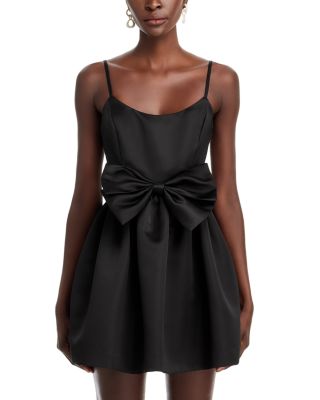 Satin Bow Mini Dress - Exclusive