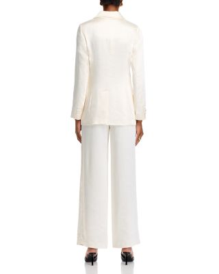 Satin Blazer & Satin Wide Leg Pants - Exclusive