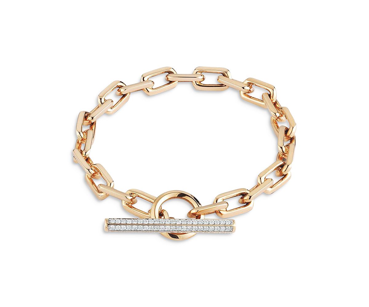 Walters Faith 18K Rose Gold Diamond Toggle Chain Link Bracelet