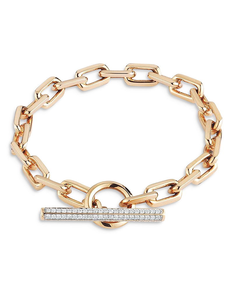 Walters Faith 18k Rose Gold Diamond Toggle Chain Link Bracelet In Pink
