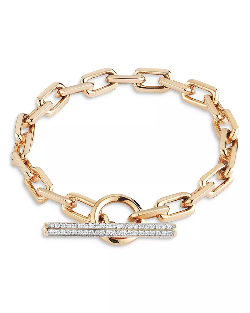 Walters Faith 18K Rose Gold Diamond Toggle Chain Link Bracelet