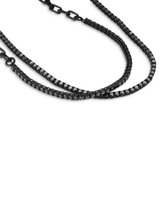 18K Black Gold Black Diamond Tennis Bracelet