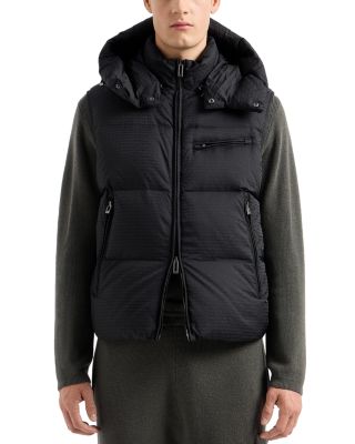 Emporio Armani - Puffer Vest with Removable Hood